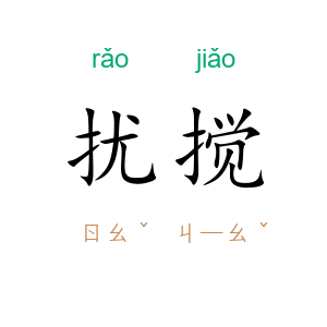 扰搅