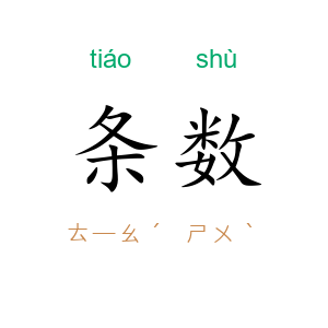 条数