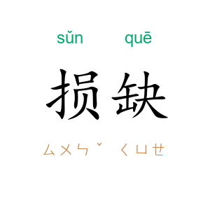 损缺