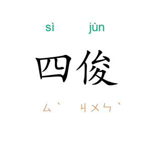 四俊