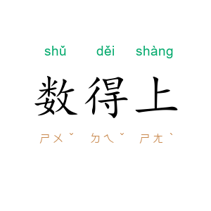 数得上