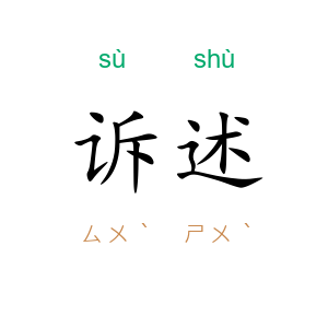诉述