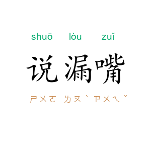 说漏嘴
