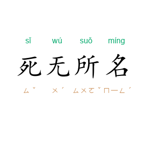 死无所名