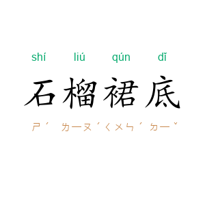 石榴裙底