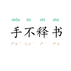 手不释书