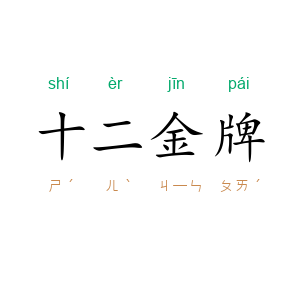 十二金牌