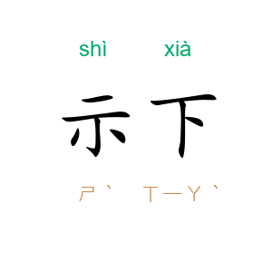 示下