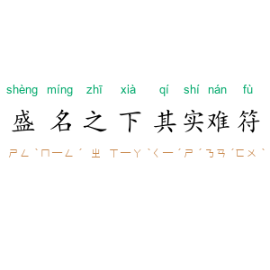 盛名之下，其实难符