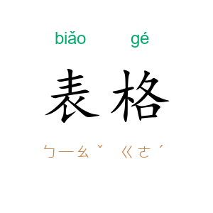 表格