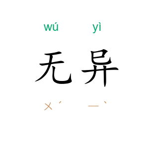 无异