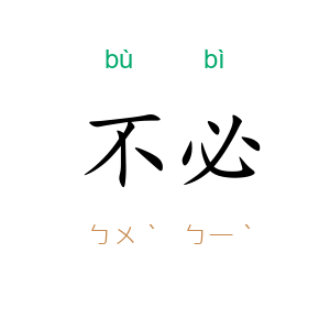 不必
