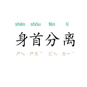 身首分离