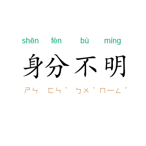 身分不明