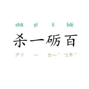 杀一砺百