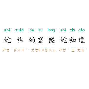 蛇钻的窟窿蛇知道