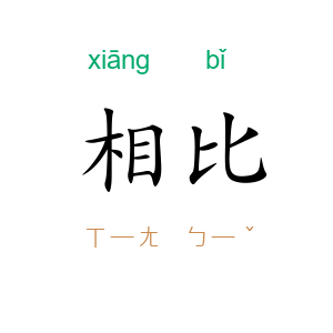 相比