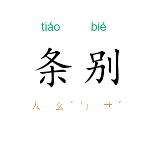 条别