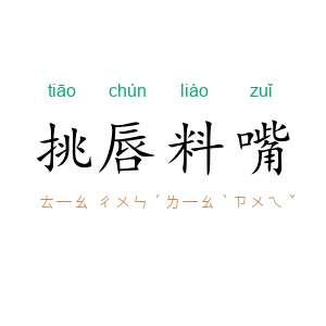 挑唇料嘴