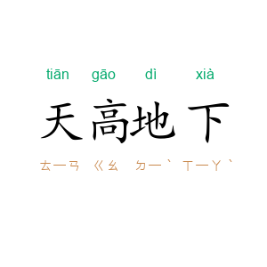 天高地下