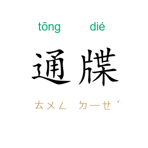 通牒