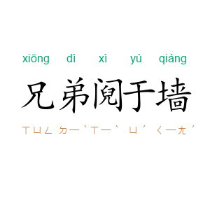 兄弟阋于墙
