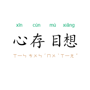 心存目想