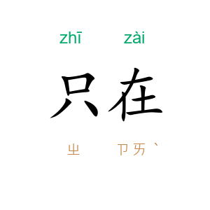 只在
