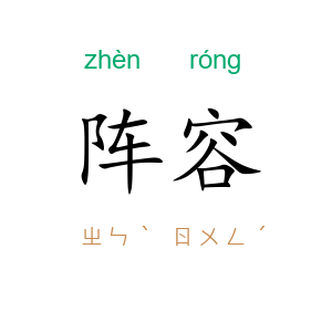 阵容