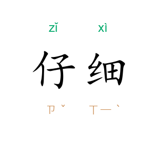 仔细
