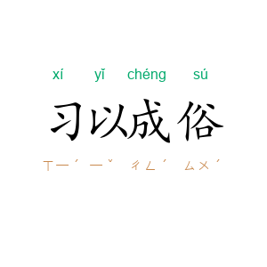 习以成俗