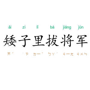 矮子里拔将军