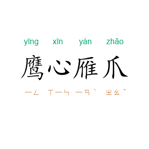 鹰心雁爪