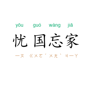 忧国忘家