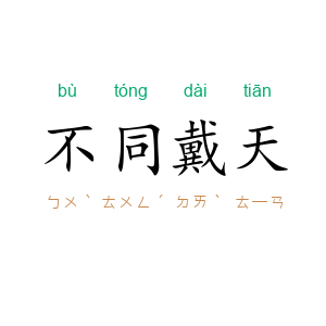 不同戴天