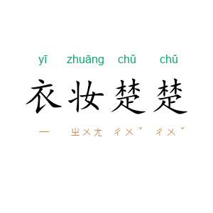 衣妆楚楚