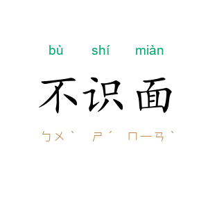 不识面