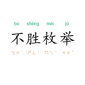不胜枚举