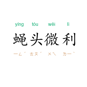 蝇头微利