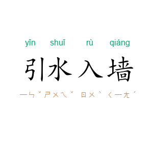 引水入墙