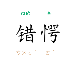 错愕