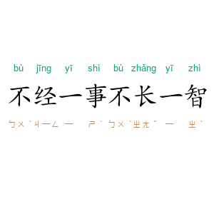 不经一事,不长一智