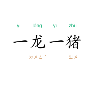 一龙一猪