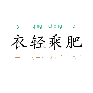 衣轻乘肥