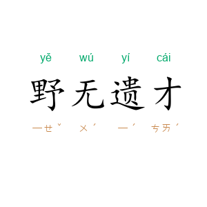 野无遗才