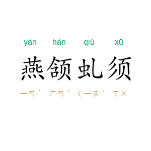 燕颔虬须