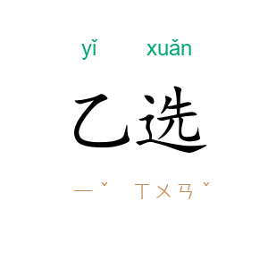 乙选