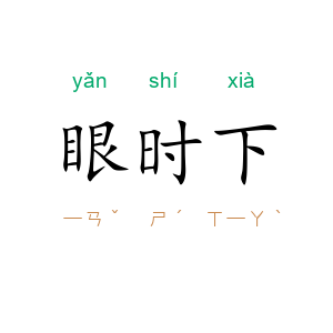 眼时下