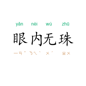 眼内无珠
