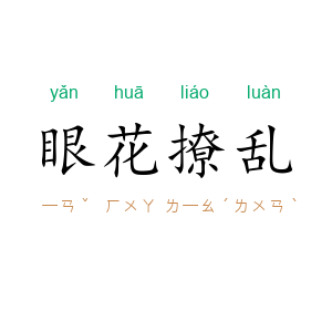 眼花撩乱